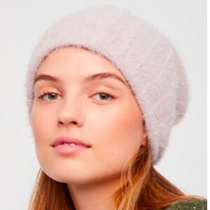 Free People Head In The Clouds Fuzzy Beanie Lilac